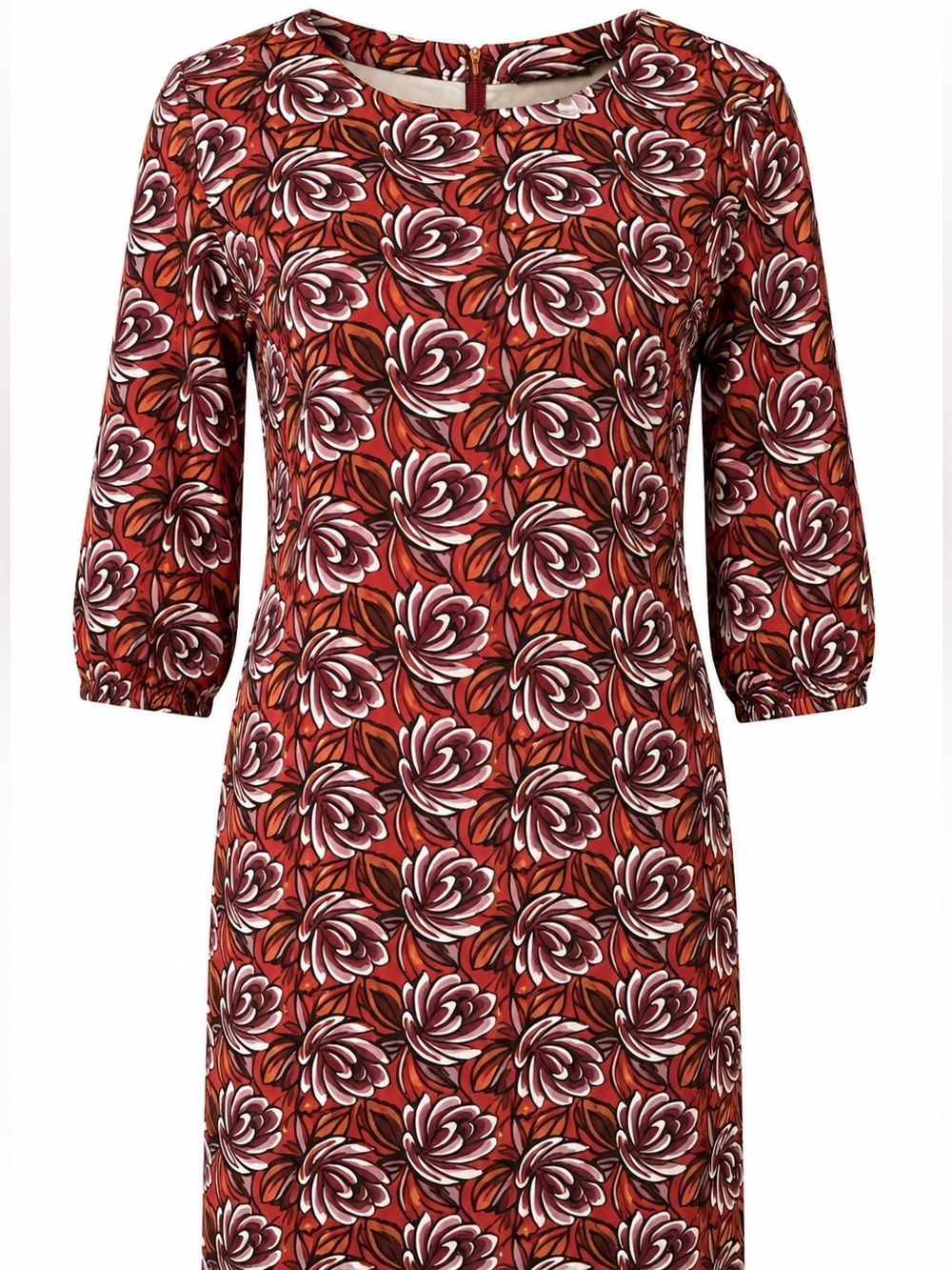 Ann Taylor LOFT 3/4 sleeve red floral dress